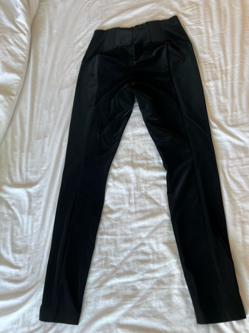 Women’s Black High-Waisted Slim Dress Pants w/ Zippers on Bottom to Tailor Look